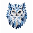 thumbnail image 2 of Rustic Multi Layer Fabric Owl DIY Wall Decor Kit Hand‑Stitching Patchwork Craft Set to Make Textured Owl Wall Ornament for Household Interior Wall Decoration (Blue), 2 of 5