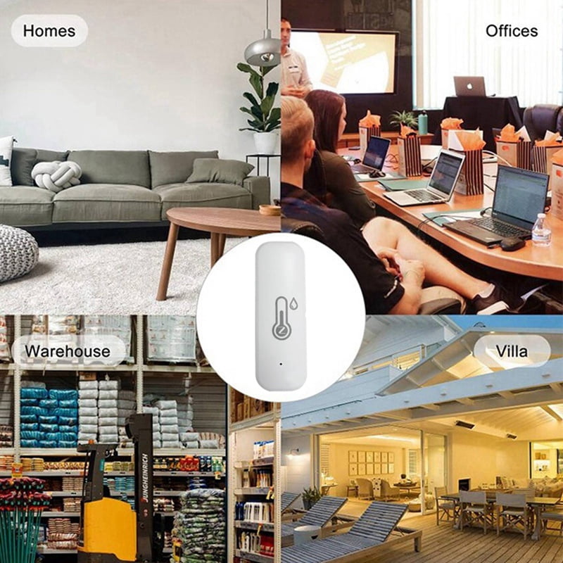 4X Tuya Zigbee Smart Temperature Humidity Sensor Outdoor IP65 Waterproof APP Remote Monitoring and Alerts Smart Home