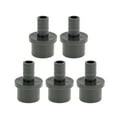thumbnail image 1 of Conector de tubo recto de plástico con espiga de 1.3"x0.6" color gris, 5 piezas, 1 of 1