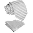 thumbnail image 3 of Scott Allan Collection Silver Necktie - Men's Silver Wedding Tie for Groom, 3 of 3