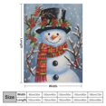 thumbnail image 4 of Pratyus Snowman Print Flannel Throw Blanket for All Seasons, Lightweight Blanket for Bed Sofa Living Room Decor 60x80in, 4 of 6