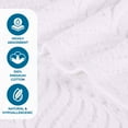thumbnail image 4 of Superior Chevron 4-Piece Zero Twist Cotton Bath Towel Set, Plush and Ulta Soft Towels, White, 4 of 10