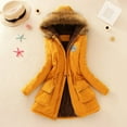 thumbnail image 2 of asdoklhq Womens Plus Size Clearance Winter Womens Warm Coat Hooded Jacket Slim Winter Outwear Coats, 2 of 3