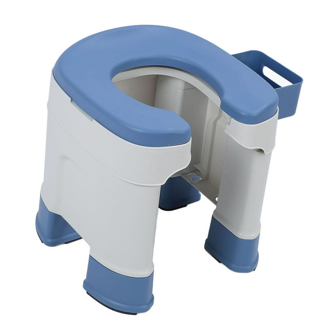 Toilet Shower Chair, Bath Stool Toilet Bath Chair for Elderly Blue