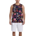 thumbnail image 6 of Rocae Dancing Skeletons Floral Garden for Men's Basketball Jersey Lightweight and Breathable Athletic Tank Top,Quick-Drying Sports Jersey Small, 6 of 9