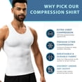 thumbnail image 5 of MANIFIQUE Gynecomastia Compression Shirts for Men - Sleeveless Slimming Undershirts Body Shaper Workout Tank Top, 5 of 7