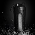 thumbnail image 2 of 2X Shaker Bottles for Protein Mixes Stainless Steel Protein Shaker Not Stays Cold/Hot,Visible Window Metal Shaker Cups-B, 2 of 8