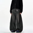 thumbnail image 2 of Mrmall Mens Baggy Loose Fit Jeans Wide Leg Long Jeans Vintage Y2K Hip Hop Denim Jeans Streetwear, 2 of 6