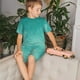 thumbnail image 4 of Balery Teal Turquoise1 Conjunto de Pijama Infantil de Manga Corta con Estampado – Ropa de Dormir de Algodón Suave-Large, 4 of 6