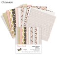 thumbnail image 1 of Lychee Life, 12 hojas de flores, papel de álbum de recortes, fondo artístico para hacer tarjetas, bricolaje, álbum de recortes, artesanías de papel decorativas hechas a mano Tan Jianjun unisex, 1 of 2