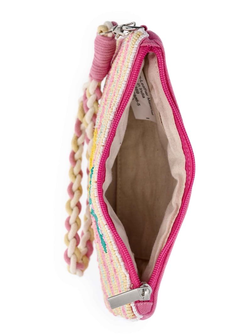 No Boundaries Women's Beaded Wristlet, Pink Lemon - Walmart.com