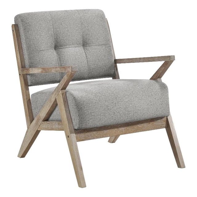Pemberly Row Fauteuil d'Appoint Rembourré en Tissu, Gris Brunâtre