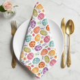 thumbnail image 2 of Easter Eggs Cloth Napkins, Colorful Eggs Spring Flowers Leaves Garden Plants Washable and Reusable Dinner Napkins Set of 6, Table Napkin for Kitchen Party Birthday Wedding Hotel Housewarming 20"x20", 2 of 9