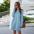 thumbnail image 2 of Women Blouses Womens Loose Tee Shirts under Scrub Shirt Floral Tunic with Stripes Ladies Dress Tops Floral Fall Tops for Women Ladies Lace Blouse Womens Dressy Casual Long Sleeve Casual V Sky Blue 2XL, 2 of 7