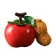 thumbnail image 1 of Caqui cacahuete té juego de té para mascotas decoración simulación fruta forma mesa de té juego de té, 1 of 5