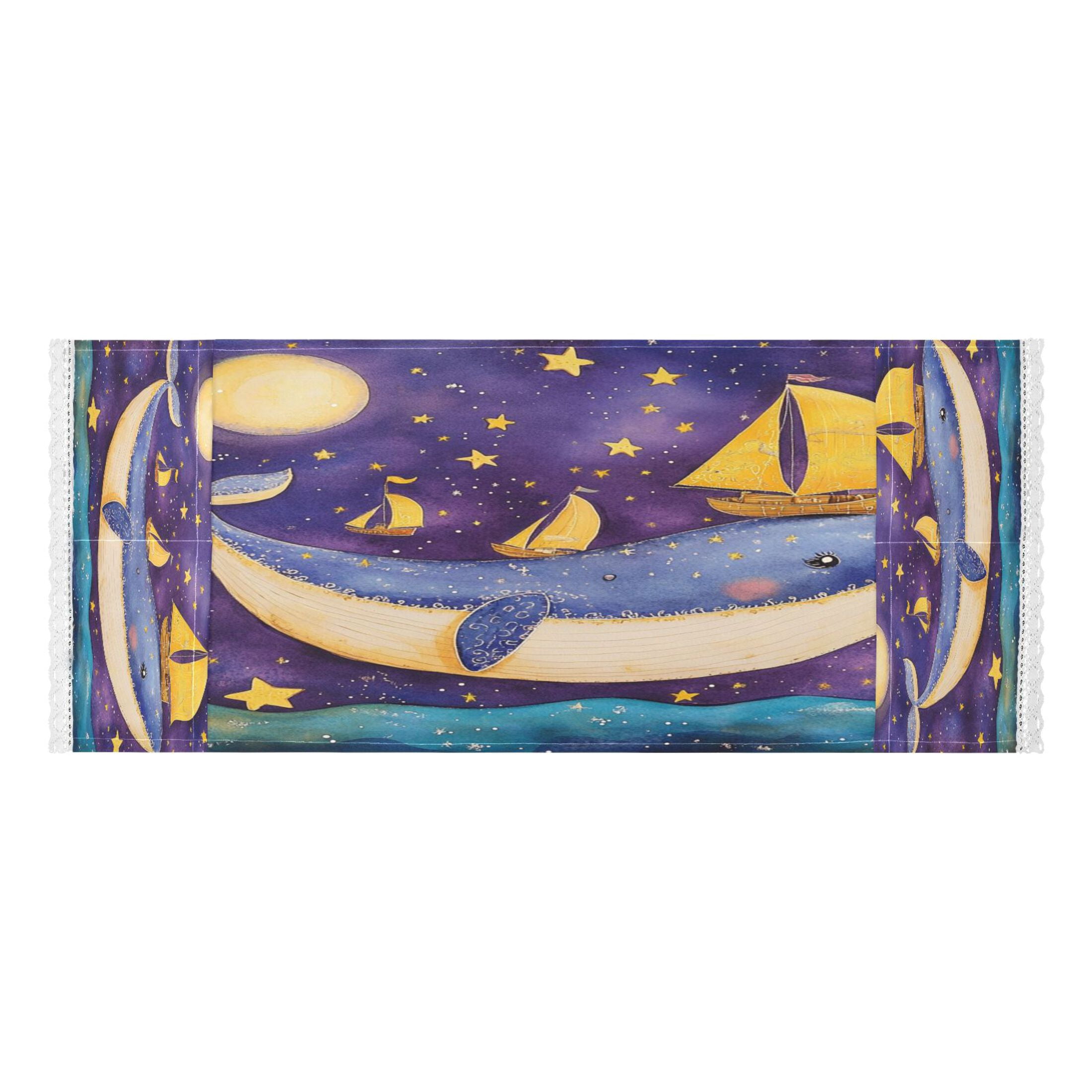 WOBOGO Sailboat Whale Star Pattern Washing Machine Cloth Dryer Refrigerator Top Cover Protective Non-Slip Mat For Kitchen Laundry