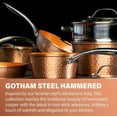 thumbnail image 4 of Gotham Steel Hammered 10 Pc Ceramic Pots and Pans Set Non stick, Ceramic Cookware Set, Pots and Pans for Cooking, Non Toxic Pot and Pan Set, Kitchen Set, Oven/Dishwasher Safe, Copper, 4 of 8
