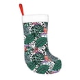 thumbnail image 2 of Yiaed Tropical Leaves Print Christmas Stockings, Christmas Stockings Hanging Ornaments, Christmas Stockings for Family Christmas Holiday Decorations, 2 of 7