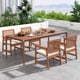 thumbnail image 3 of Juego de 2 Sillas de Comedor para Exteriores Costway Madera Maciza Natural con Cojines, 3 of 4