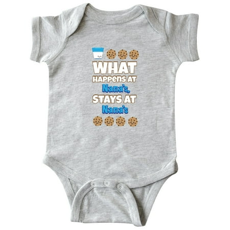 

Inktastic What Happens at Nana s Gift Baby Boy or Baby Girl Bodysuit