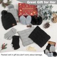 thumbnail image 4 of KOITHOT 8 Pcs Winter Beanie Hat Neck Warmer Ear Muffs Gloves Set with Gift Box for Women Black and Light Gray, 4 of 7