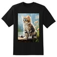 thumbnail image 2 of Plus Size Shirt for Women Black Tops for Women Short Sleeves Shirt for Women Cats T Shirt Crewneck Shirt for Women XS, 2 of 5