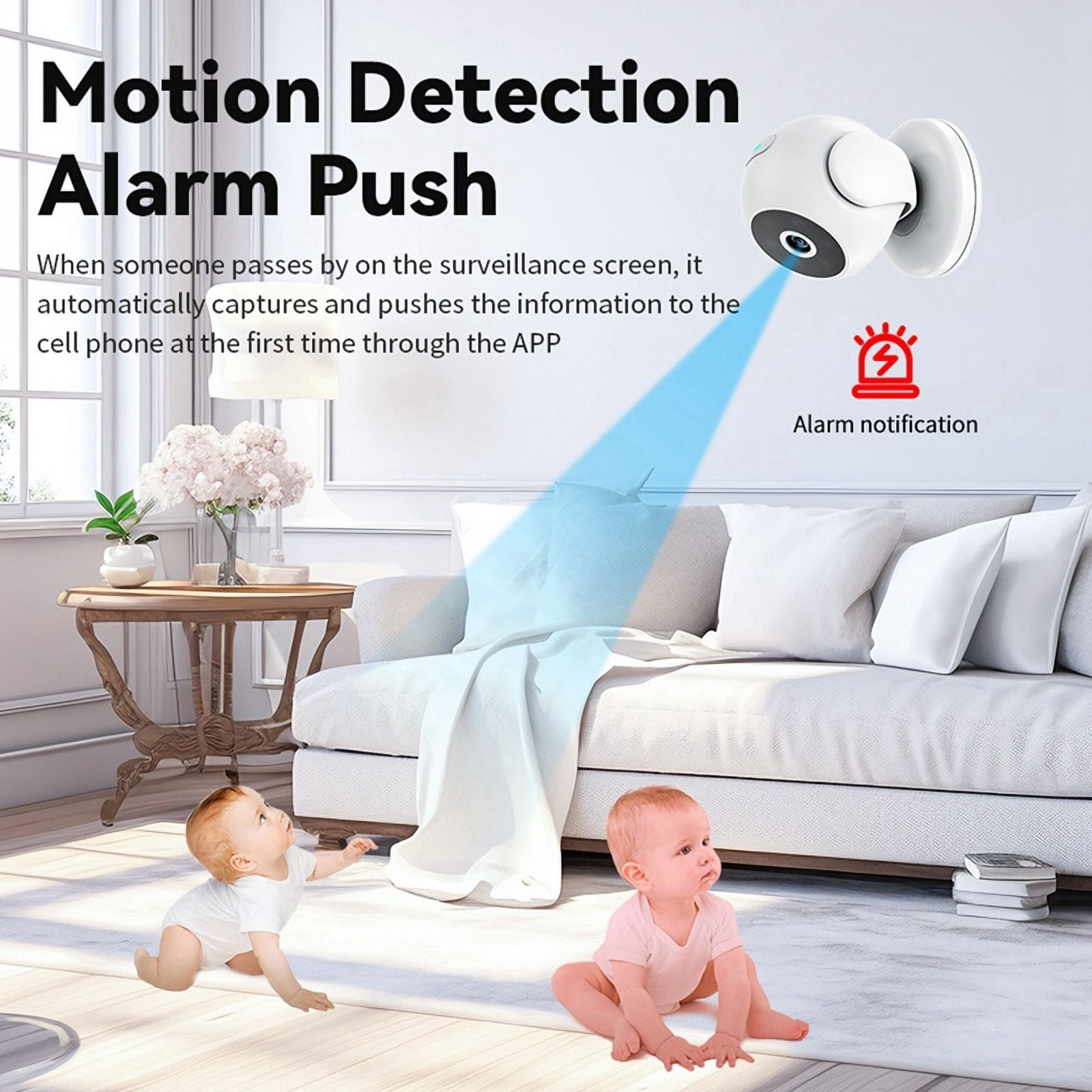 Indoor IP Camera WiFi 1080P Super HD Pan&Tilt 2-Way Audio Motion Detection Smart Home Camera for Baby