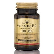 Solgar Vitamin B2 100 mg Vegetable Capsules, 100 Ct