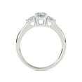 thumbnail image 3 of solitaire jewels 1CT Round Moissanite 3 Stone Engagement Ring For Women, 14K White Gold, 3 of 5
