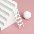 thumbnail image 3 of 1pc Mini House Ladder Miniature Solid Wood Ladder Staircase Model Craft DIY Accessory (White), 3 of 8