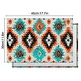 thumbnail image 6 of Retro Boho Chic Placemats Set of 4, 12x18 Inch Flax Table Mats, Washable Ethnic Tribal Decor for Rustic Farmhouse Kitchen and Vintage Style Dining Room or Nordic Interiors, 6 of 6