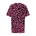 thumbnail image 5 of Plus Size 4X Women's Short Sleeve Tops Sale Under $10 Summer Casual Loose Print Blouse, 5 of 5
