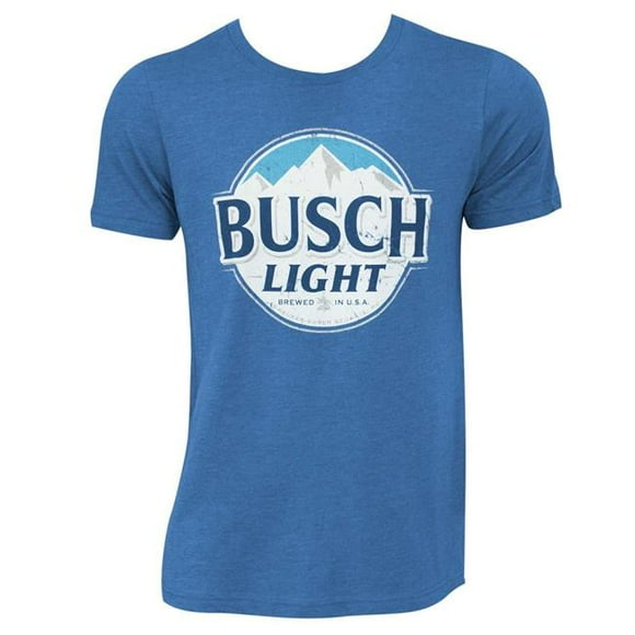Busch Busch Light Mens Heather Blue Round Logo T-Shirt - Large