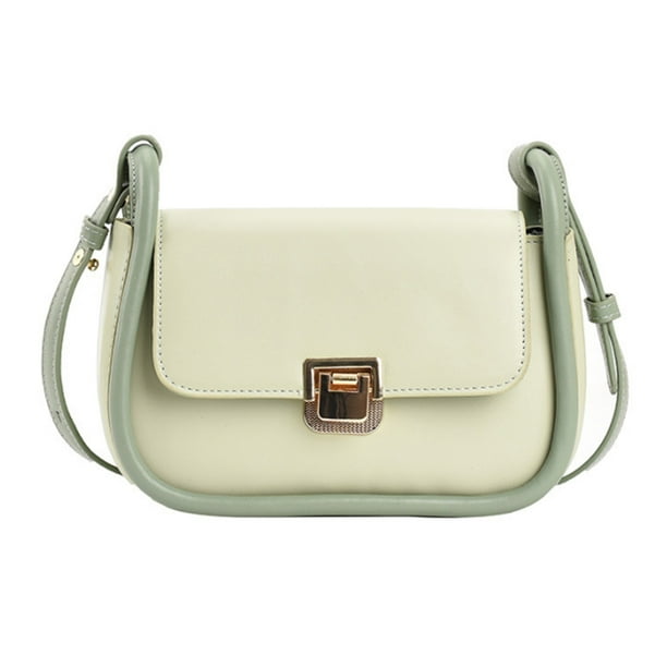 Bolso de hombro pequeño para mujer, moderno mini bolso de hombro, bolso de mano verde claro:;:;