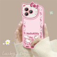 thumbnail image 1 of Sanrio-funda de teléfono con soporte de Hello Kitty, carcasa original a prueba de golpes para iPhone 14, 11, 13, 12 Pro Max, XR, XS, 7, 8 Plus, SE 2, Y2K, accesorios Fivean unisex, 1 of 2