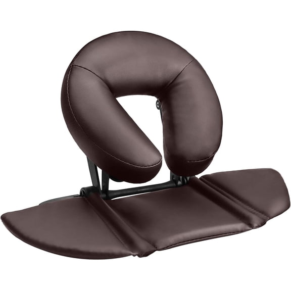 Le Vechtoo Massage Table Face Cradle Cushion, Face Cradle Down Tabletop Massage Kit Adjustable Massage Table Headrest Face Pillow with Platform for Massage Chair SPA Bed (Brown)173