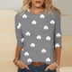 thumbnail image 1 of TaTaai Women's Casual Green Print Blouse Round Neck 3/4 Sleeve St. Patrick's Day T-Shirt Loose Fit Irish Holiday Spring Wear Gift, 1 of 5