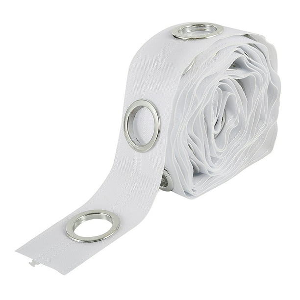 ODOMY Curtain Heading Tape with 80 Round Eyelet Rings for Curtain