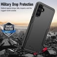 thumbnail image 5 of Samsung Galaxy A13 5G Case, Protective Phone Case for Galaxy A13 5G Dual Layer 2 in 1 Heavy-Duty, Hybrid Purchase Shockproof Design Cell Phone Case Cover for Samsung A13 5G 6.5 Inch Black, 5 of 13
