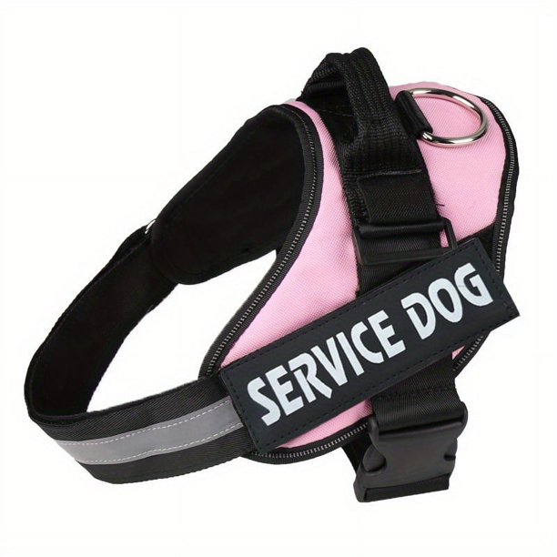 1Pc Dog Harness, Non-pull Service Dog Harness, Adjustable With Handle, Outdoor Pet Dog Vest