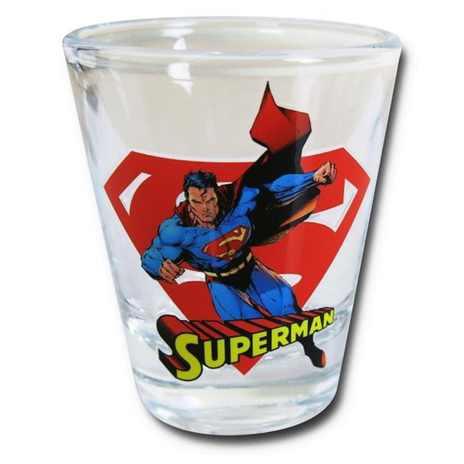 Very Nice Kiss This Superman 1 1/2 oz Shot Glass