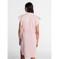 thumbnail image 4 of Time and Tru Women's Utility Shirtdress, Sizes XS-XXXL, 4 of 6