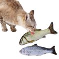 thumbnail image 2 of 2 Pcs Jouet Poisson Chat Interactif Simulé Réaliste Peluche Herbe à Chat Toy Cat Jouet à Mâcher, 2 of 10