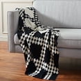 thumbnail image 2 of SAFAVIEH Zhuri Modern Black/Ivory Geometric Cotton Throw, 50" x 60", 2 of 6