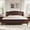 Espresso, variant on Euroco Wood King Size Wood Platform Bed, White