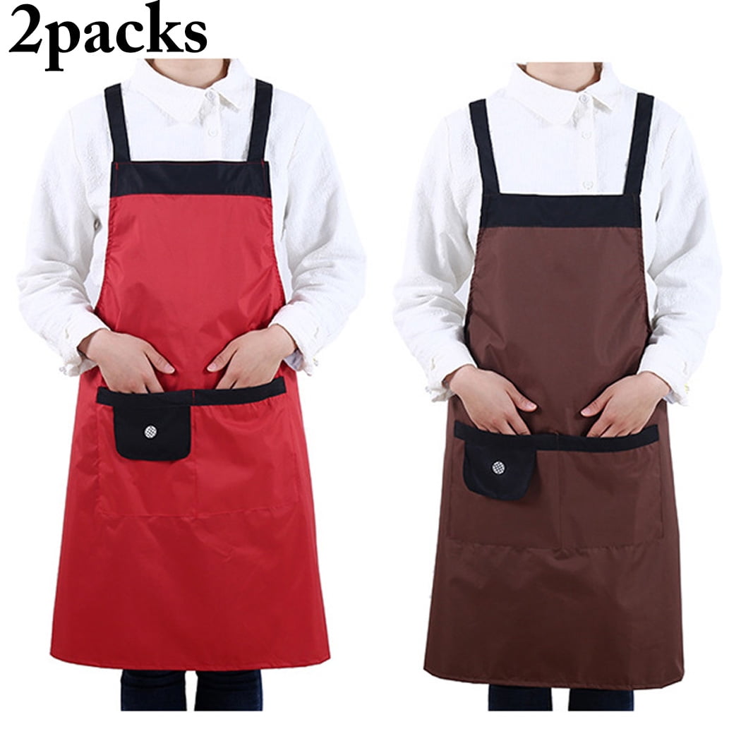 Coofit 2PCS Cooking Apron Oilproof Waterproof Matching Apron Kitchen
