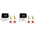 thumbnail image 1 of 2X Buscapersonas Inalámbrico con WiFi para Cuidadores de Personas Mayores Botón de Llamada SOS de Alerta Médica de Emergencia SOS para Pacientes de Personas Mayores de Edad, 1 of 6