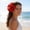 D, variant on Artificial Flower Hair Accessories for Women Girls, Floral Hair for Beach Wedding Party, Summer Tropical Bloom Ponytail Holders, Bridal Shower Hair Decorations for Daily Styling,C
