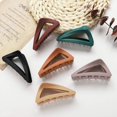 thumbnail image 1 of Hair Claw Clips French Matte Hair Claw Triangle Plastic Hair Clips for Women and Girls Thin Hair, Strong Hold for Thin Curly, 1 of 4