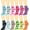 Whale, variant on 12 Pairs Assorted Colors Women Novelty Ankle Socks - Plain